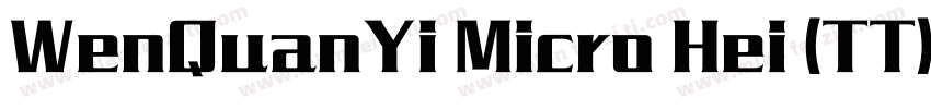 WenQuanYi Micro Hei (TT) Regular字体转换